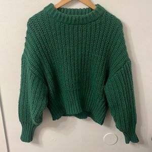 Green chunky sweater